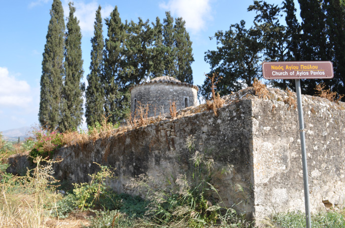 Church wall and sign